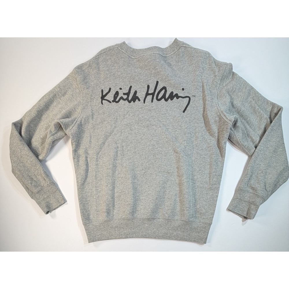 Uniqlo UT Keith Haring Graphic Crewneck Sweatshirt Mens M Gray - Picture 4 of 6